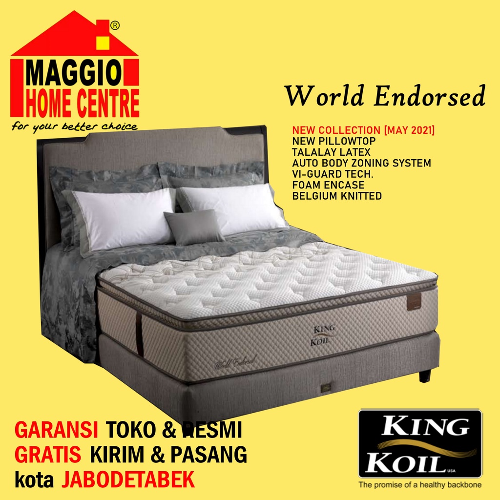 Jual KASUR KING KOIL WORLD ENDORSED NEW 2021 KASUR SPRINGBED KINGKOIL WORLD EDITION KING