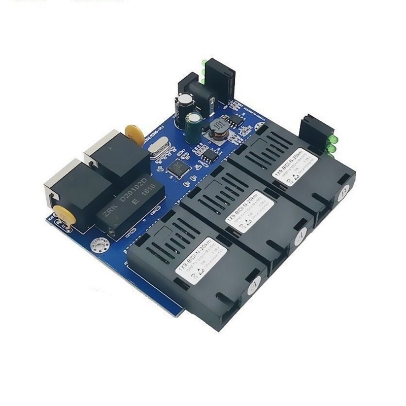 Jual Media Converter BOARD Fiber Switch 3 FO 2 LAN / 3 Port FO