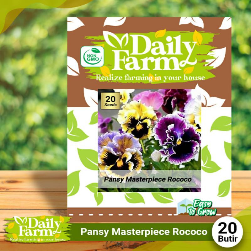 Jual DF benih bunga PANSY MASTERPIECE ROCOCO 20 butir | Shopee Indonesia