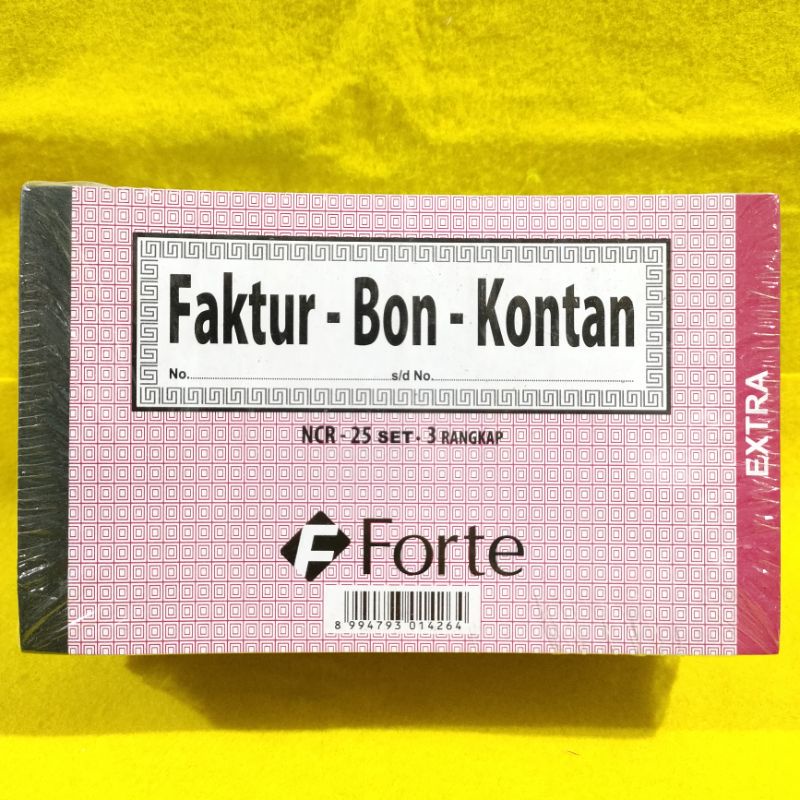 Jual Bon Faktur kecil FORTE rangkap 3 / Nota Kontan (1 pcs) | Shopee ...