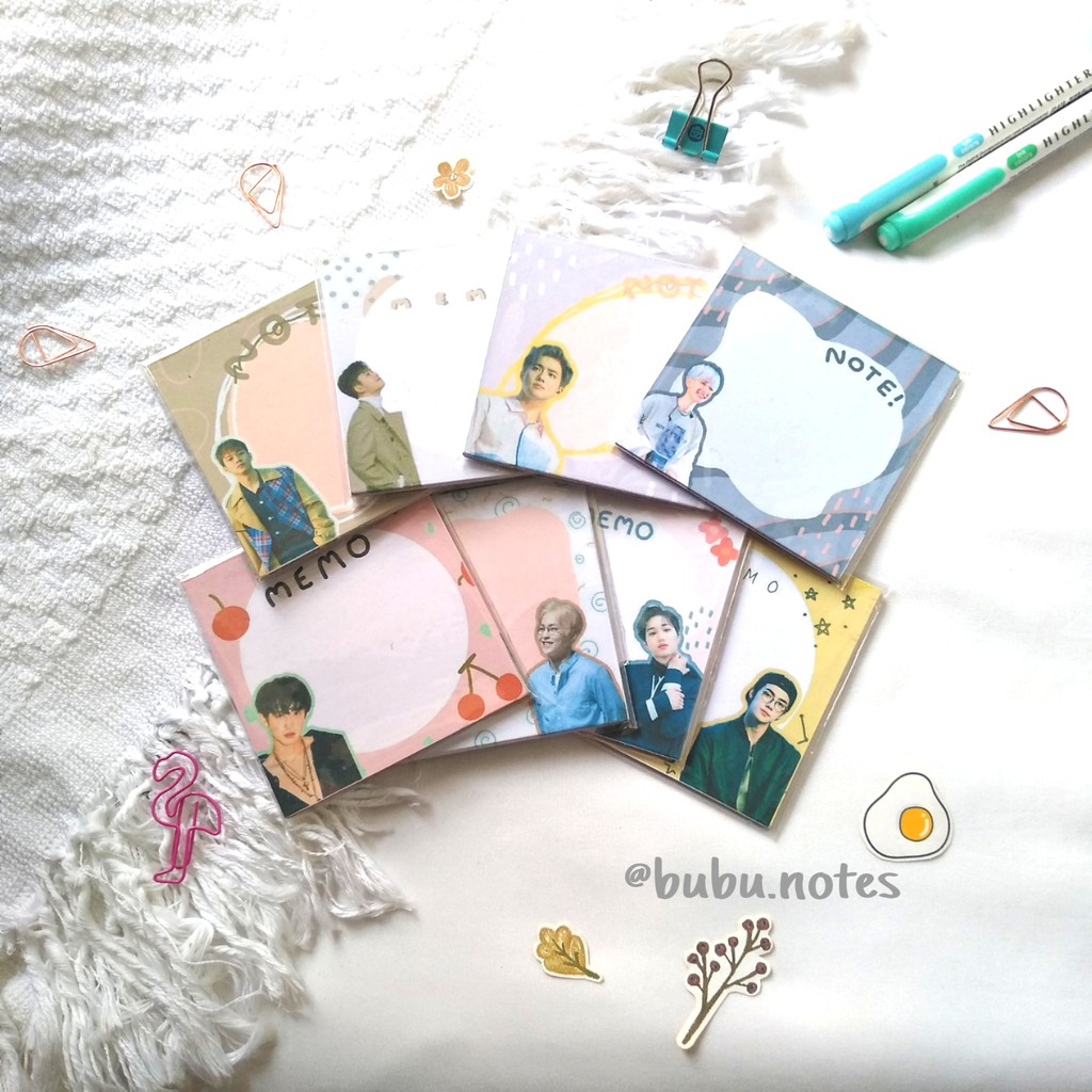 Jual E-X-O Memo pad Notepad Sticky Notes Memopad KPop Stationary Alat ...