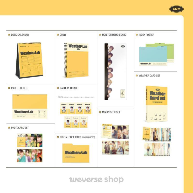 Amazon.com : Kakao m ENHYPEN 2022 SEASONS GREETINGS Weather