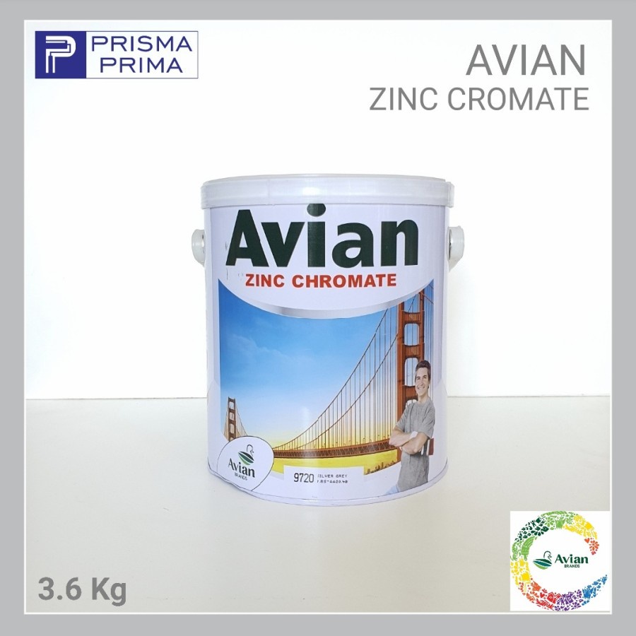 Jual Cat Dasar Meni Besi Zinc Chromate 5 Anti Karat AVIAN Galon 3.6 Kg Shopee Indonesia