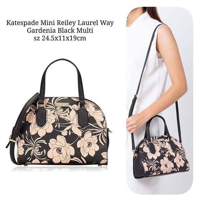 Jual Tas Kate spade Mini Reiley Laurel Way Gardenia Black Multi