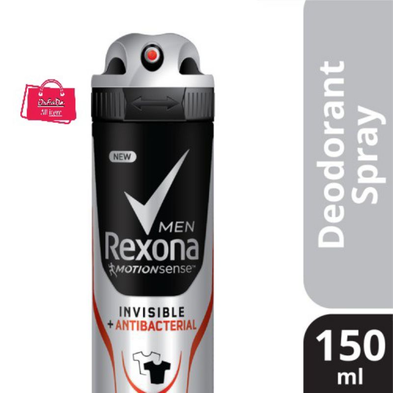 Jual Rexona Man Invisible Antibacterial Deodorant spray 150 ml | Shopee ...