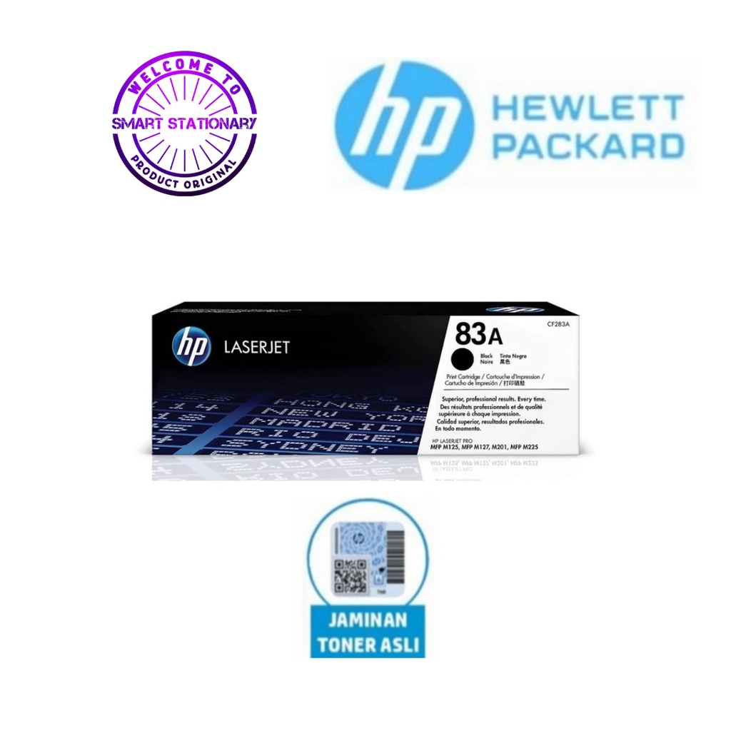 Jual Hp 83a Black Original Laserjet Toner Cartridge Cf283a Shopee Indonesia