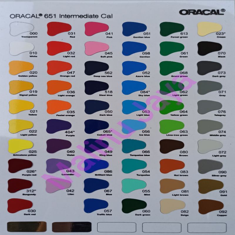 Jual Stiker Sticker Oracal 651 Intermediate Cal Gloss Doff 126cm X