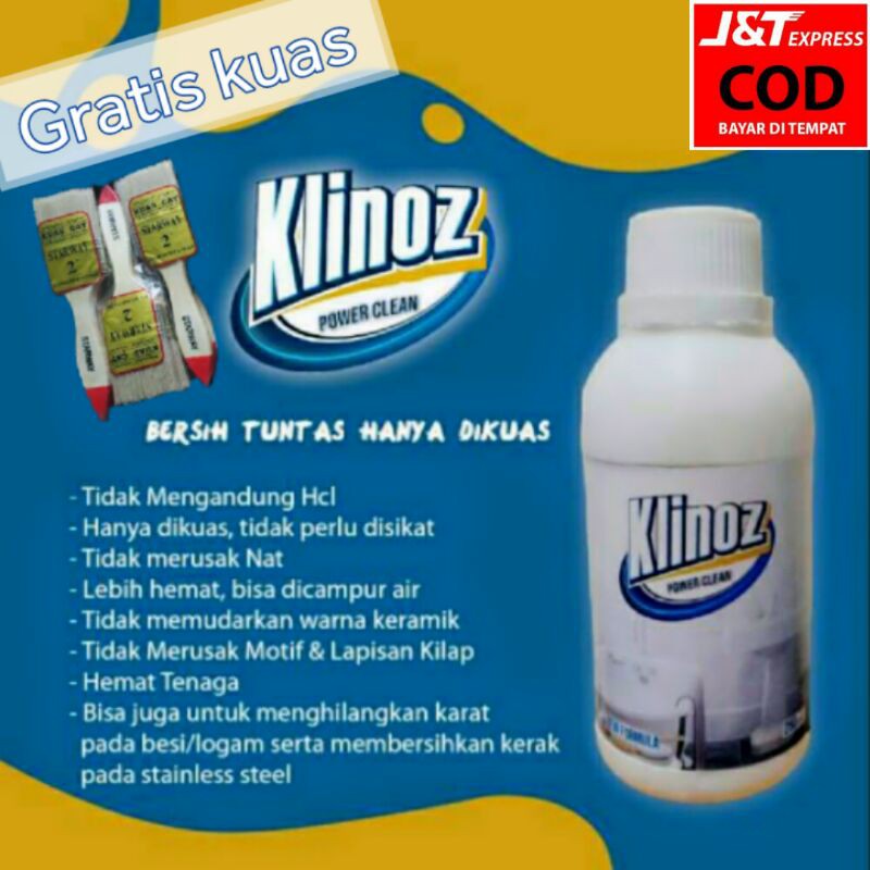 Jual Klinoz Power Clean Pembersih Kerak Keramik Kamar Mandi Pembersih ...