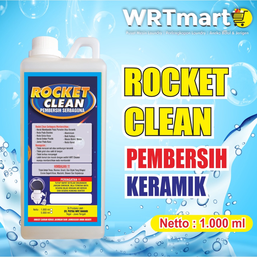 Jual Rocket Clean Pembersih Kerak Kamar Mandi ukuran 1000 ml | Shopee ...