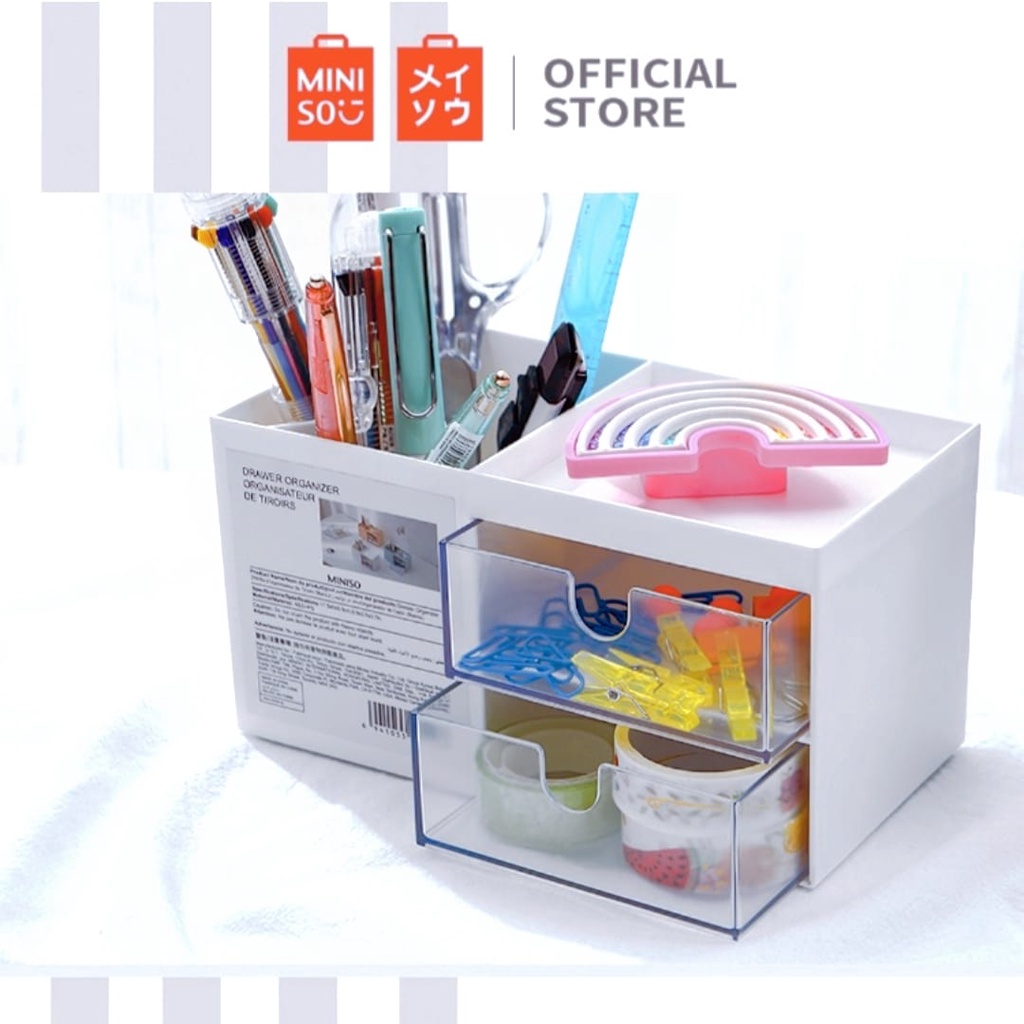 Jual Drawer Organizer Miniso White Shopee Indonesia