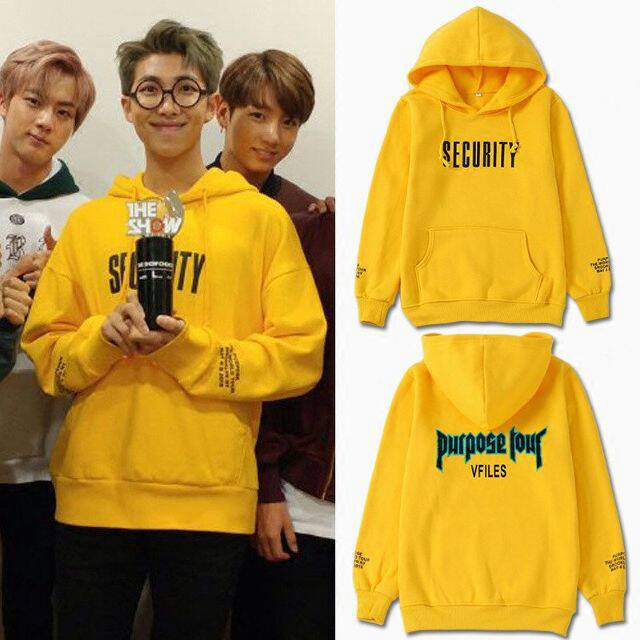 Purpose tour cheap yellow hoodie