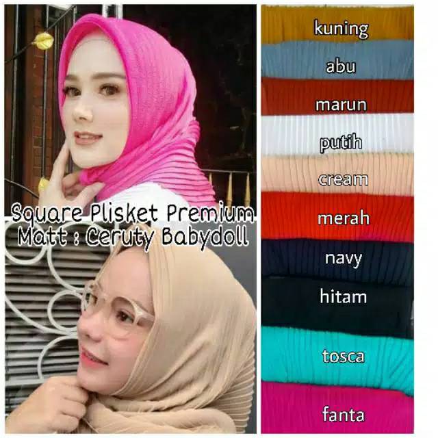 Jual Jilbab SegiEmpat Plisket | Model Terbaru | Shopee Indonesia