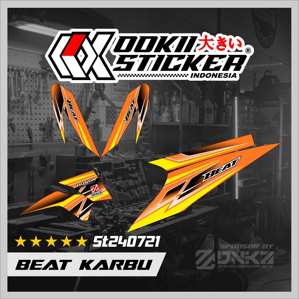 Jual Stiker Beat Karbu Decal Striping Beat Karbu Premium Racing ...