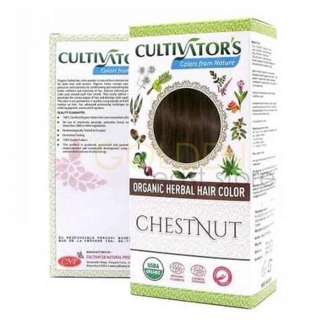 Jual Organic herbal hair color chestnut 100 g | Shopee Indonesia