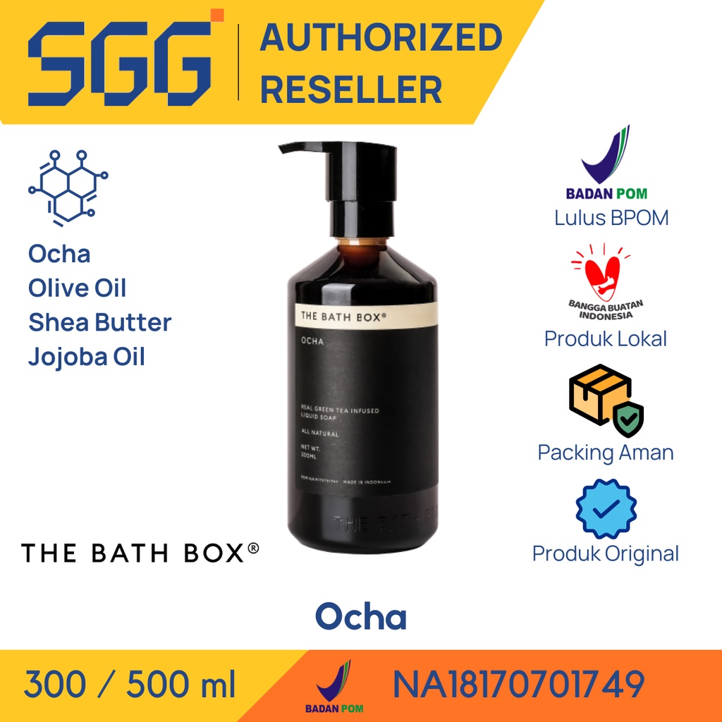 Jual SGG (EXP 12/23) The Bath Box Ocha Liquid Soap 300 500 ml