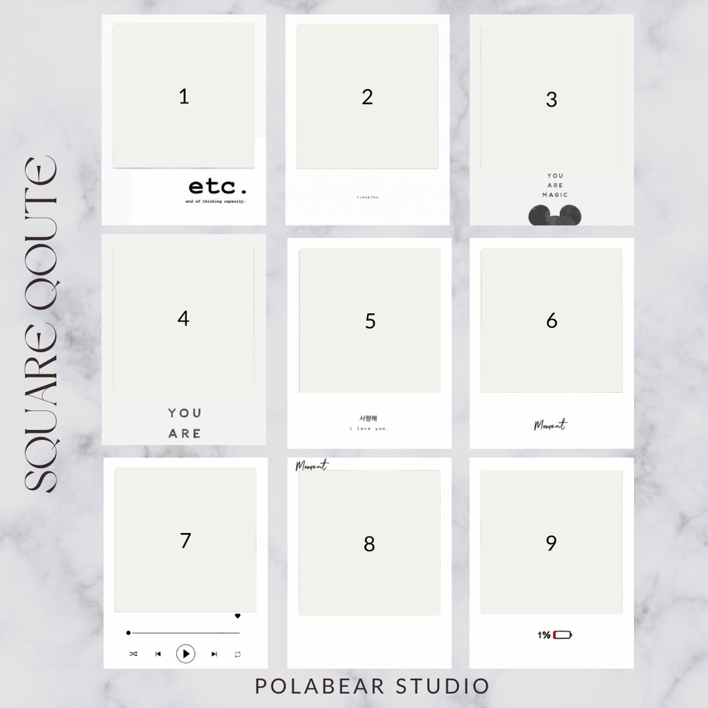 Jual (PO 7 hari) Cetak Foto Polaroid Square Ukuran 8,6x7,2 cm MINIMAL ...