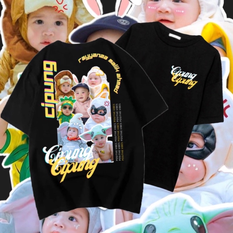 Jual KAOS BAJU CIPUNG - Tshirt Rayyanza Malik Ahmad Positive Vibes