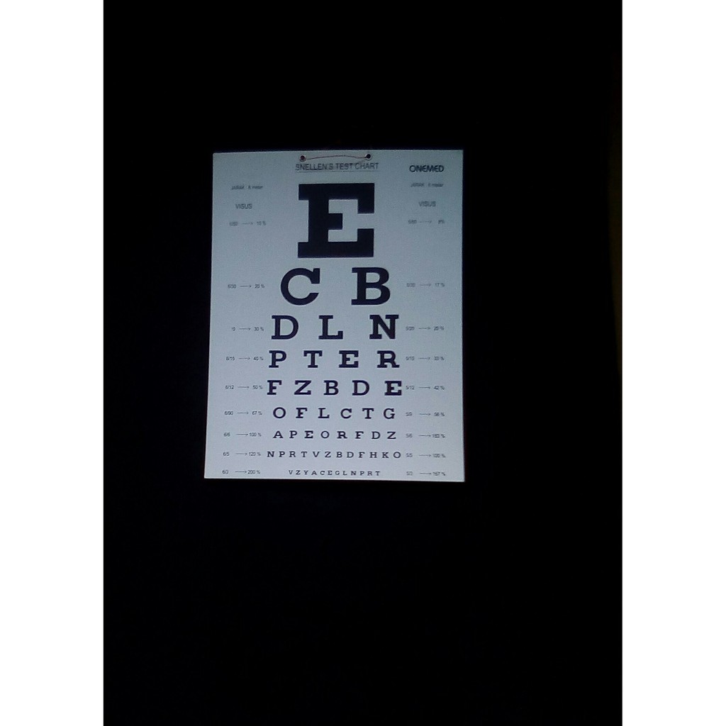 Jual Snellen / Snelen E Chart / Poster Kertas Test / Tes Penglihatan ...
