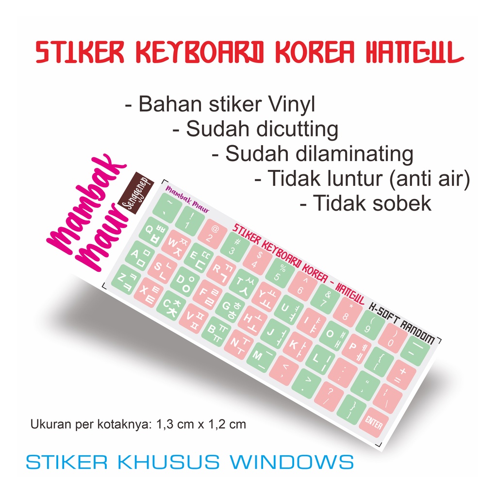 Jual STIKER KEYBOARD KOREA HANGUL UNTUK LAPTOP/NOTEBOOK/PC | Shopee ...