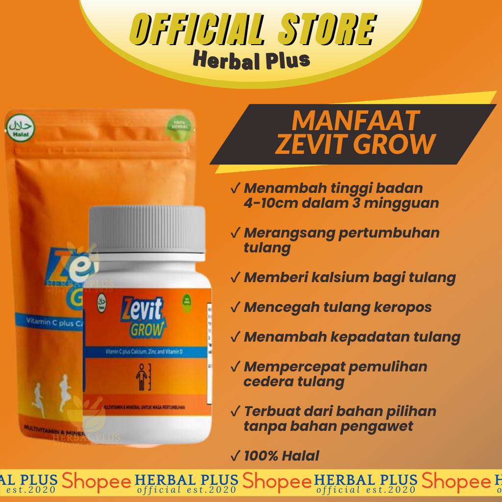 Jual [DISTRIBUTOR RESMI] ZEVIT GROW SUSU & SUPLEMEN - Peninggi Badan ...