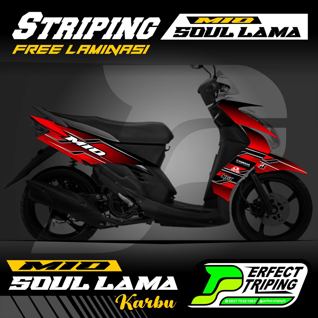 Jual Stiker Striping Yamaha MIO SOUL LAMA Sticker List Variasi MIO SOUL