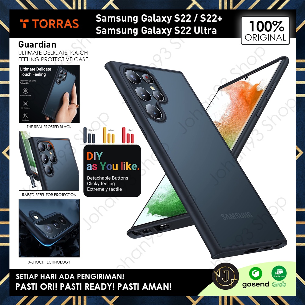 Jual Case Samsung Galaxy S22 Ultra Plus TORRAS Guardian Frosted Black