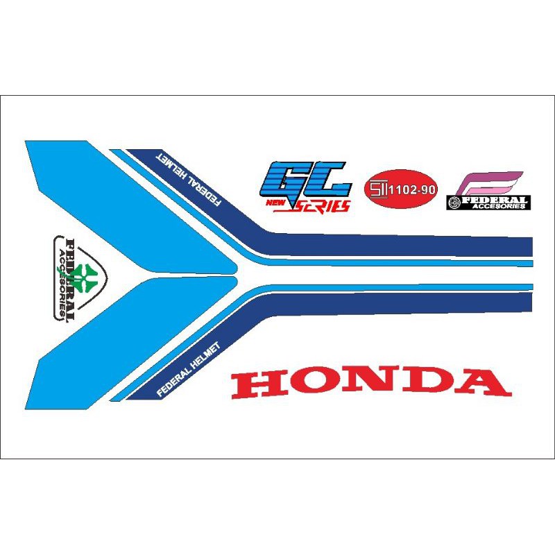 Jual STIKER HELM GL SERIES BIRU | Shopee Indonesia