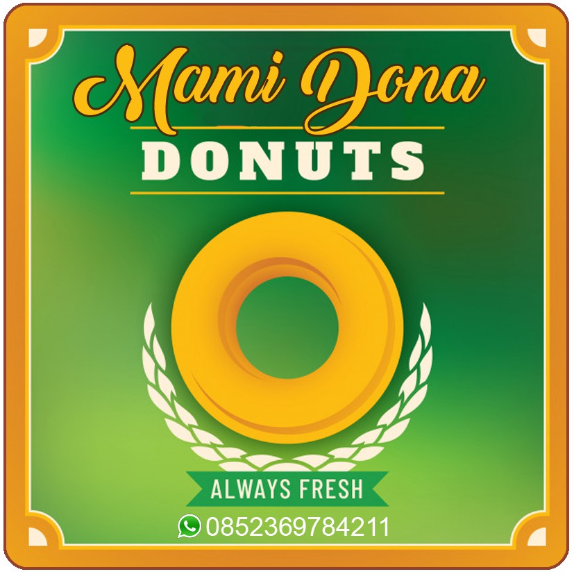 Jual Stiker Label Sticker Label Kemasan Donat Isi 100 Pcs | Shopee ...