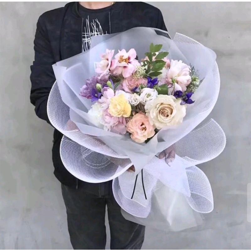 Jual Polinet Roll/Paper Flower/Wrapping Paper/Kertas Buket Bunga ...