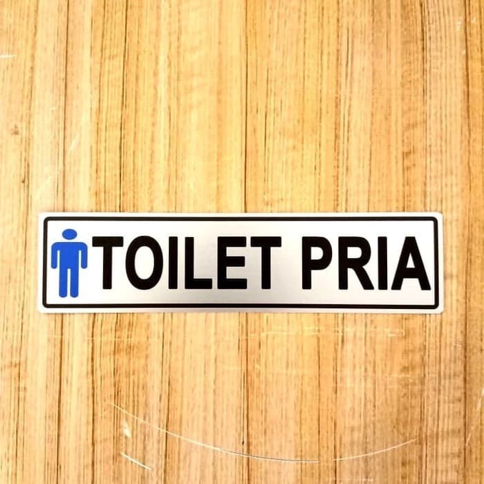 Jual sign label TOILET WANITA / TOILET PRIA sticker pvc 18x5 | Shopee ...