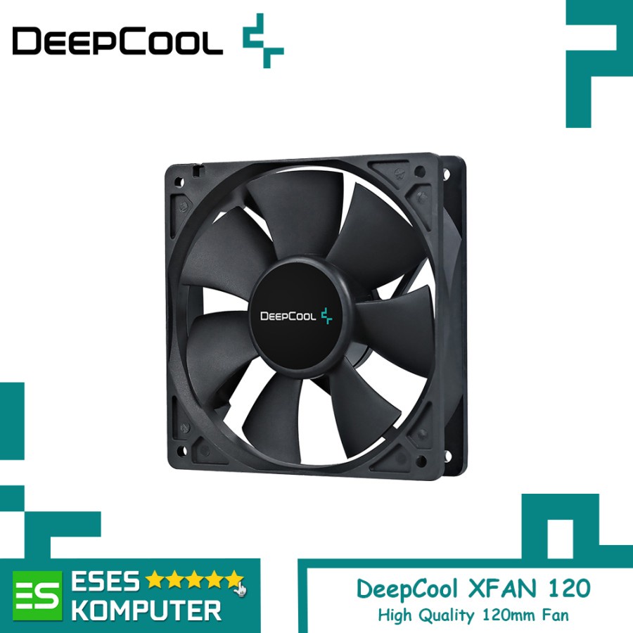 Jual Fan DeepCool XFAN 120 BLACK | 120mm 12cm Quiet 4-Pin Molex + 3-Pin ...