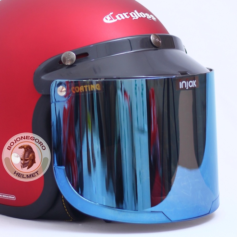 Jual Kaca Datar flat injak untuk helm Jpn cargloss retro classic + kaca ...