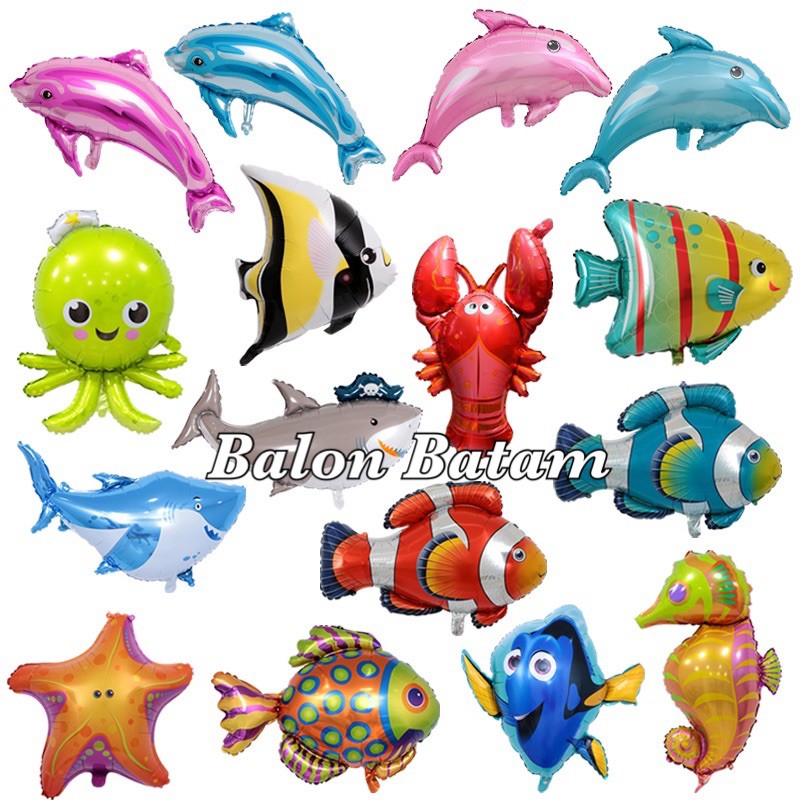Jual Balon foil ikan sea animal Jumbo | Shopee Indonesia