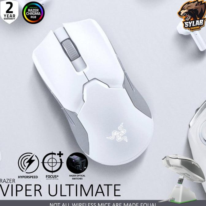 Jual Razer Viper Ultimate Mercury White Hyperspeed Wireless Gaming ...