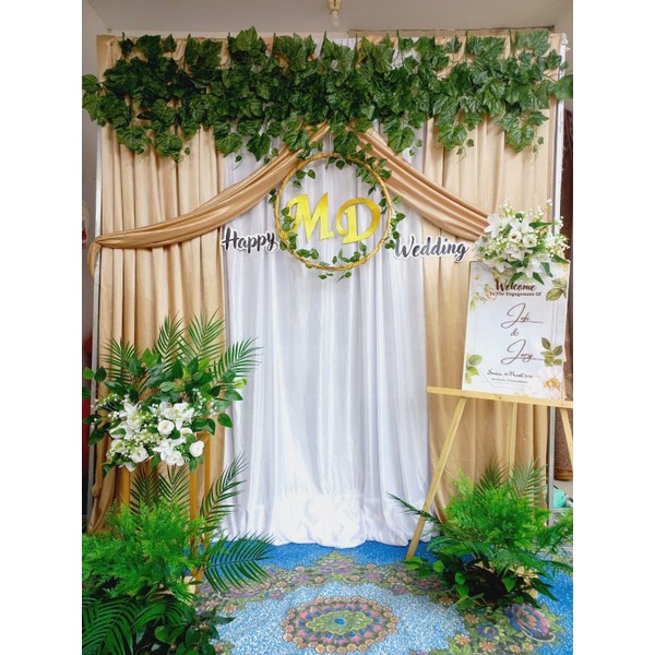 Jual Paket Backdrop Hemat Variasi Sisi Layer Menyilang Dekorasi