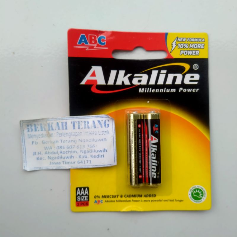 Jual ABC Alkaline AAA Isi 2 Baterai Batere Batre Battery A2 | Shopee ...