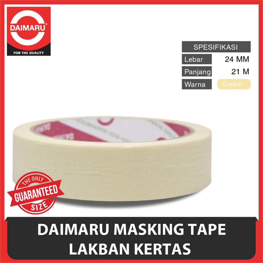 Jual Lakban Kertas Masking Tape Daimaru 1 Inch 24 Mm X 21 M Shopee Indonesia