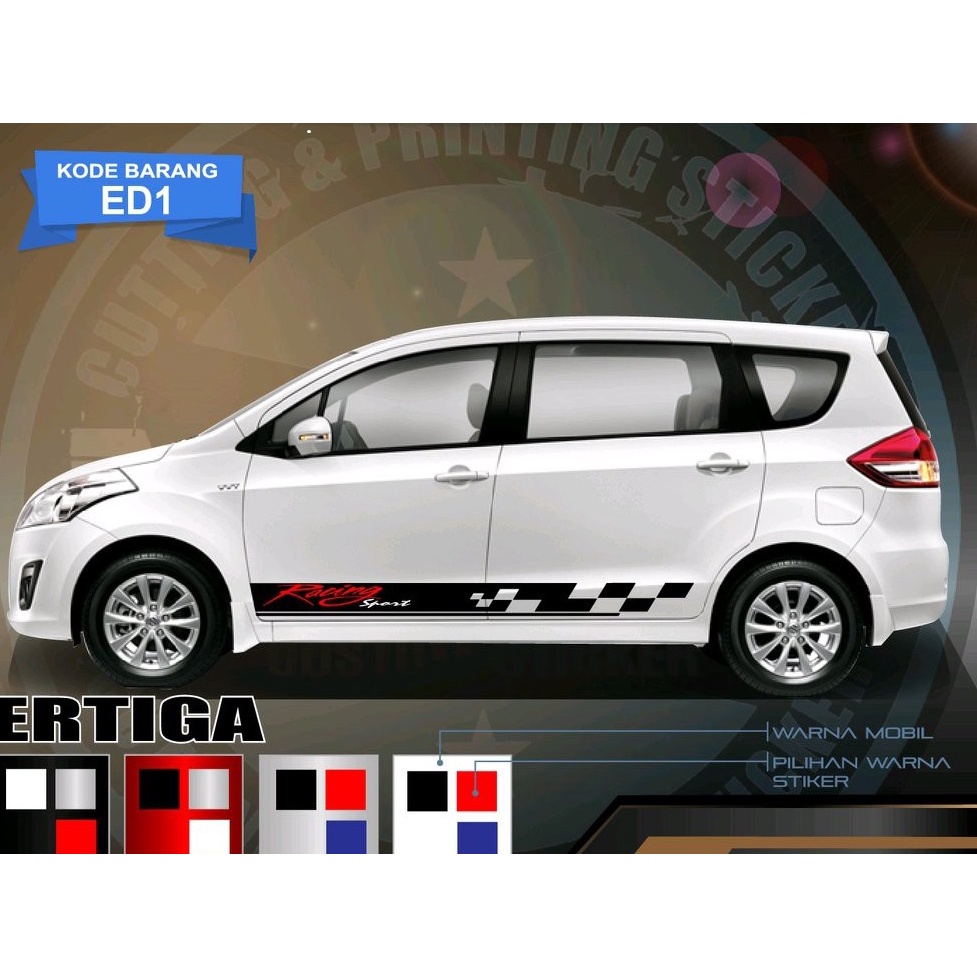 Jual Stiker Cutting List Racing Sport Stiker Mobil Ertiga Stiker Suzuki Ertiga Putih Shopee