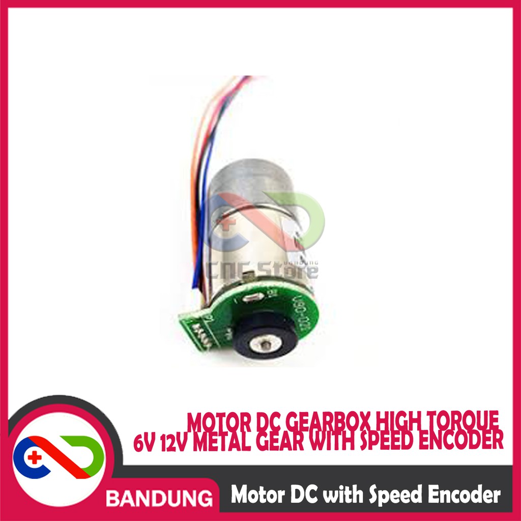 Jual MOTOR DC GEARBOX HIGH TORQUE 6V 12V METAL GEAR WITH SPEED ENCODER ...