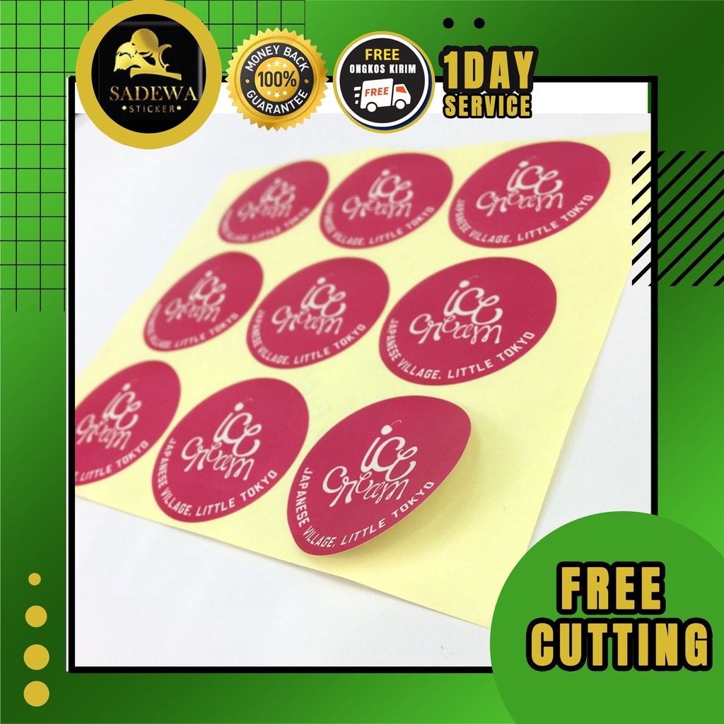 Jual SBC 1-5 Cetak Stiker Custom Label Kemasan Makanan Print Sticker ...