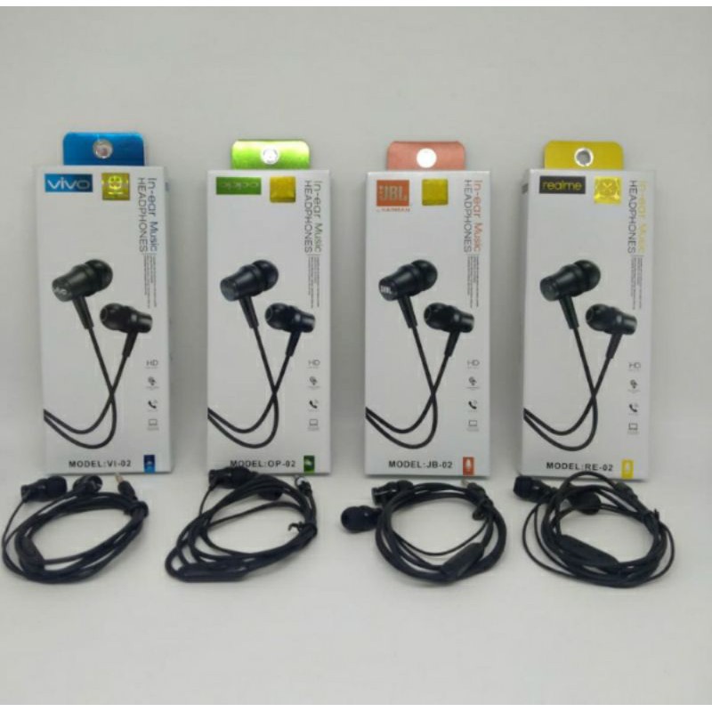 Jual Headset Oppo A3s A5s A7 A53 A33 A12 A15 A37f Handsfree Earphone all type hp with Mic Jack 3.5mm Shopee Indonesia