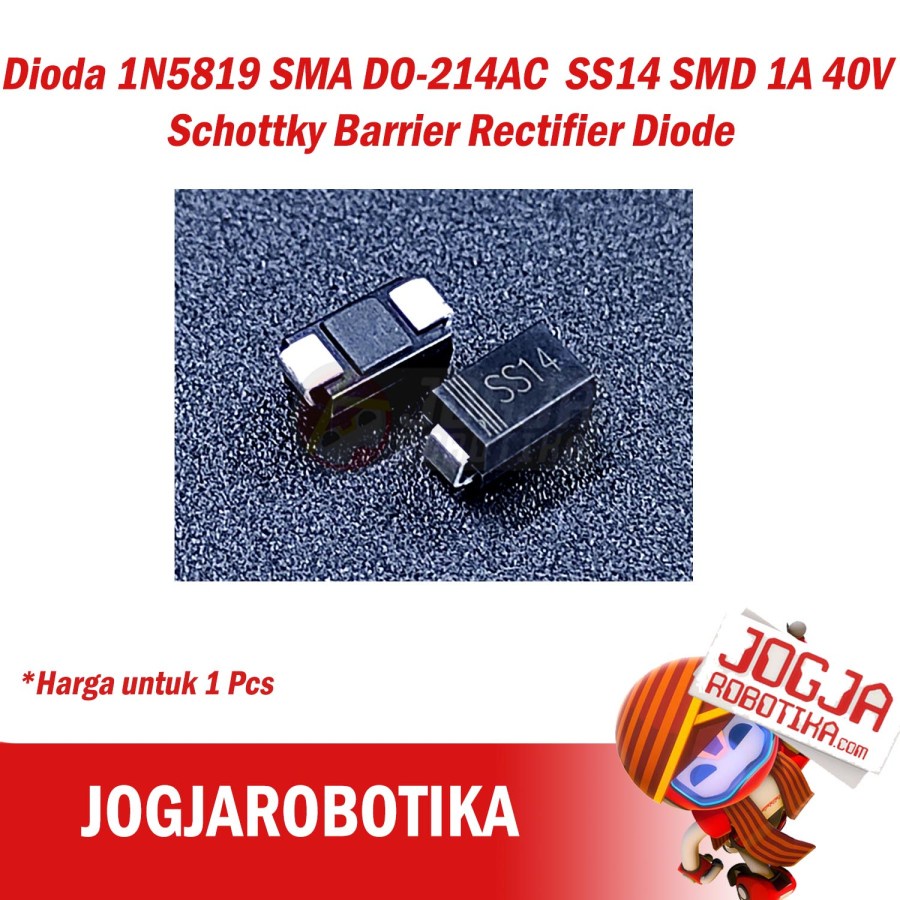 Jual Dioda 1N5819 SMA DO-214AC SS14 SMD 1A 40V Schottky Barrier ...