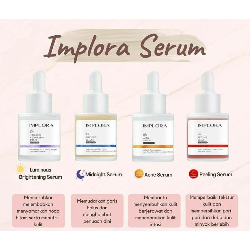 Jual Serum Wajah Implora Implora Face Serum Acne Luminous Bright Mayra Shopee Indonesia 2895