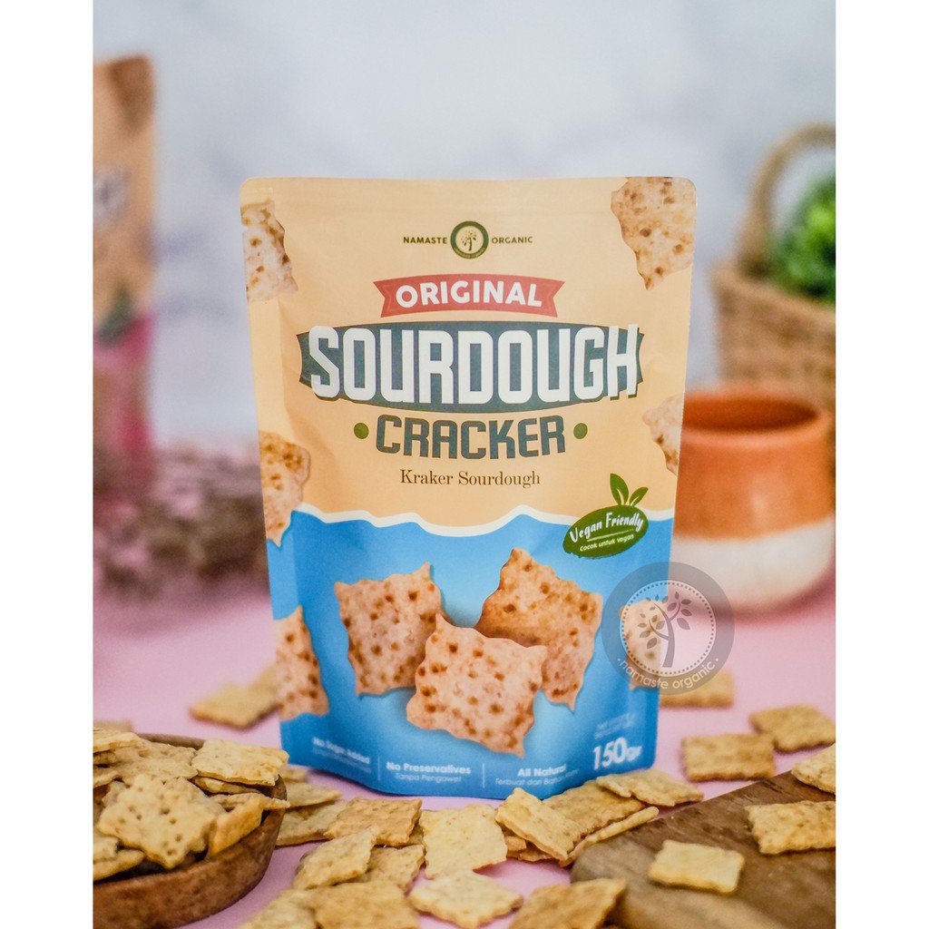 Jual SOURDOUGH CRACKER VEGAN FRIENDLY ORIGINAL 150GR Shopee Indonesia