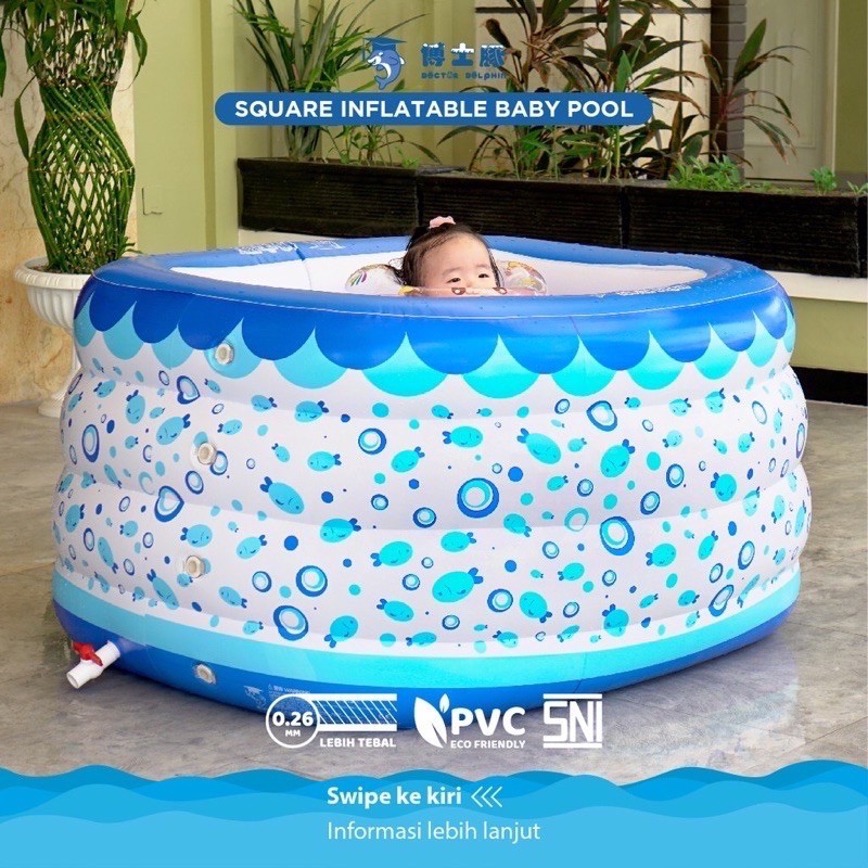 Jual DOCTOR DOLPHIN INFLATABLE SWIMMING POOL BAK MANDI KOLAM | Shopee ...