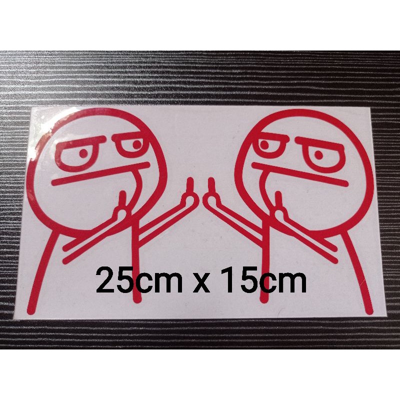 Jual STICKER MIDDLE FINGER FUCEK CARTOON LUCU MOBIL LAPTOP MOTOR ...