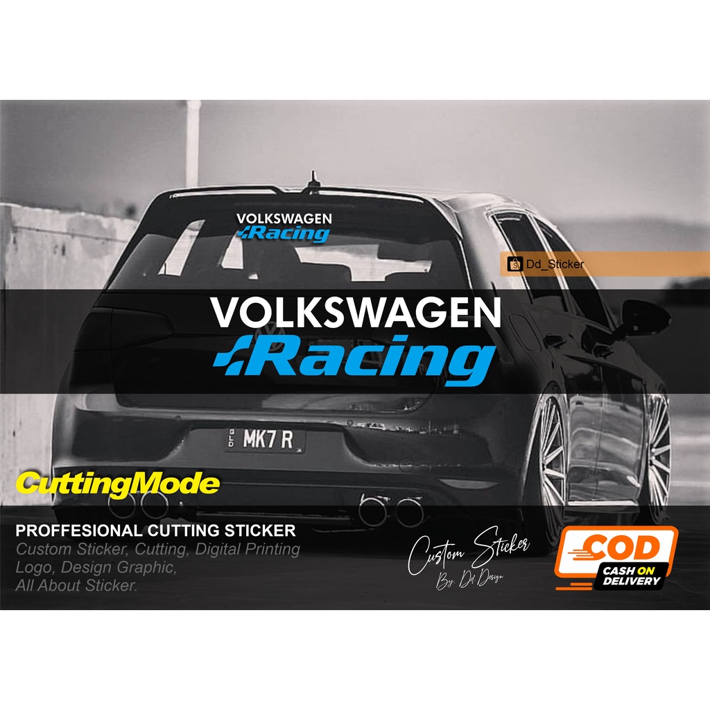 Jual Sticker VOLKSWAGEN Racing | Cutting Sticker | Shopee Indonesia
