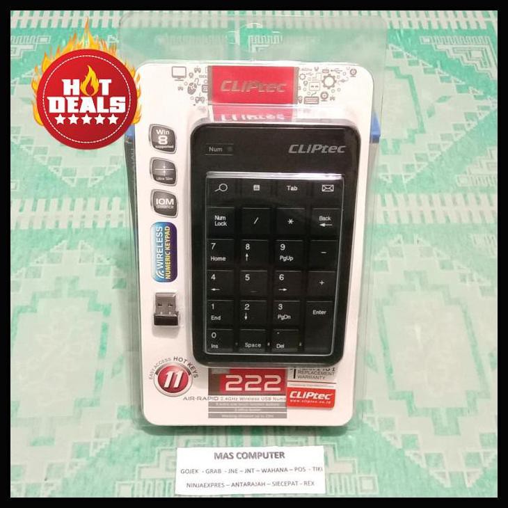 Jual Keyboard Numerik Wireless Cliptec Rzk 222 Numpad Keypad Numerik ...