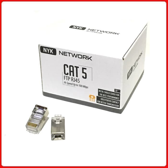 Jual NYK Connector RJ45 CAT5 Besi ISI 50Pcs | Shopee Indonesia