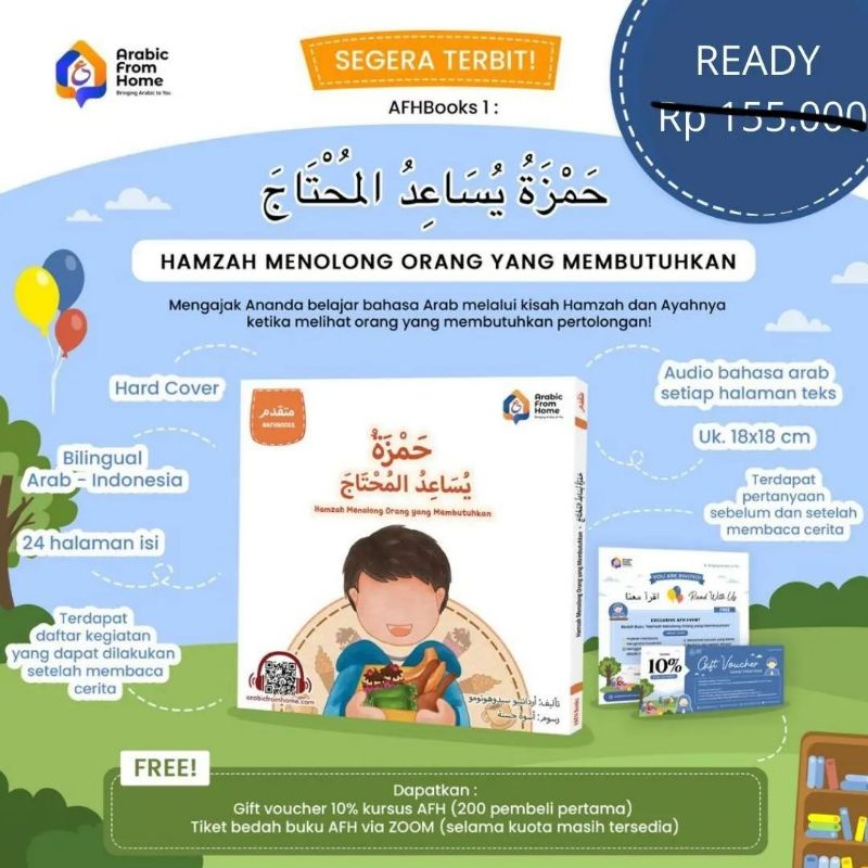 Jual AFH Billingual Book arab-indo : Hamzah Menolong | Shopee Indonesia